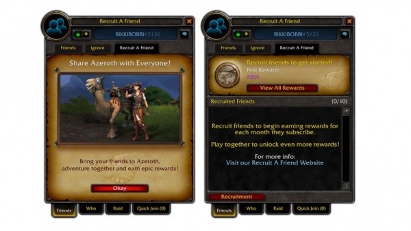 В World of Warcraft заработала обновлённая программа &laquo;Пригласи друга&raquo;